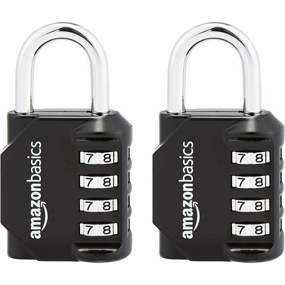 Unbranded Other - 🔥Secure 4-Digit Combination Lock 2-Pack in Black & Silver Keyless Convenience🔥